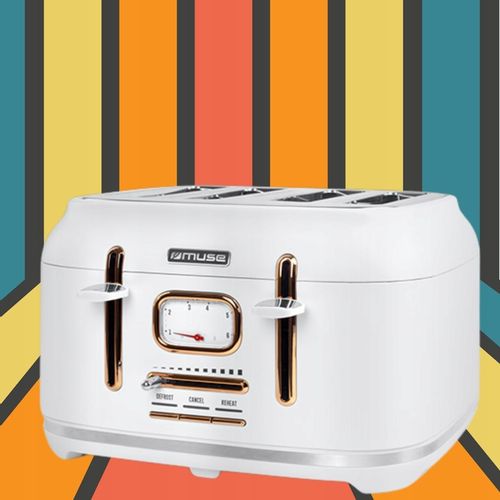 TOSTER OPIEKACZ 4 TOSTY RETRO 1800W NA 4 TOSTY BIAŁY/ZŁOTY MUSE MS-131W na Arena.pl