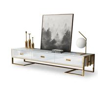 Komoda rtv złota nowojorska Exclusive White Premium 180x40x42