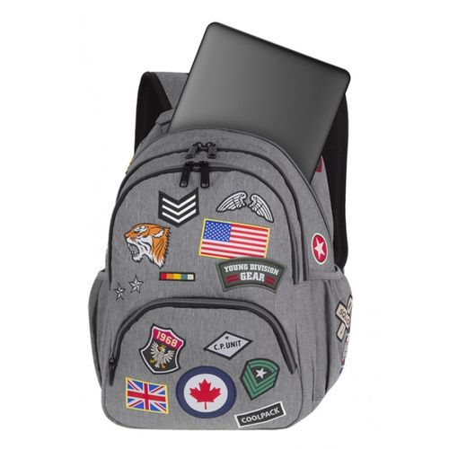 COOLPACK 2018 PLECAK BENTLEY 30L BADGES GREY CP na Arena.pl
