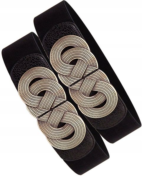 Pasek Retro Szeroki Damski Do Sukienki Elastyczny zdjęcie 3