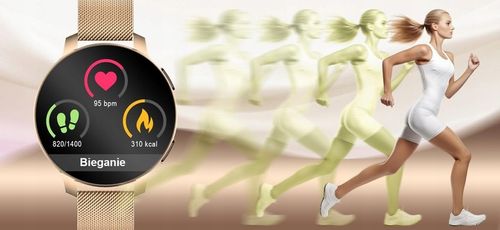 SMARTWATCH ZEGAREK DAMSKI WODOODPORNY PL MENU SPORT SMART WATCH na Arena.pl