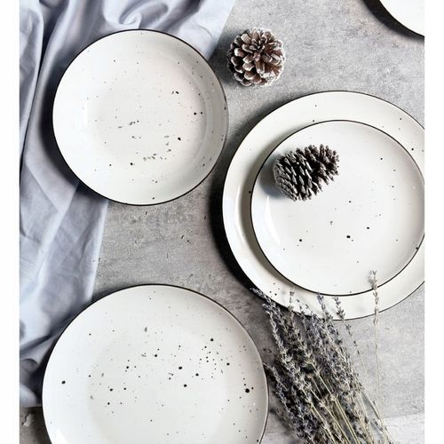 KOMPLET PORCELANA ZESTAW SERWIS OBIADOWY TALERZE 18el 6 OSÓB WZÓR na Arena.pl