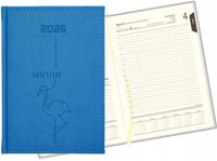 Stylowy kalendarz twój tekst imię książkowy A5 2026 grawer tygodniowy