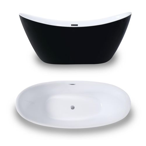 Wanna wolnostojąca Malta Czarno-biała na Arena.pl