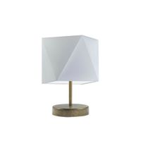 Lampka PASADENA abażur jasny szary stelaż stare złoto