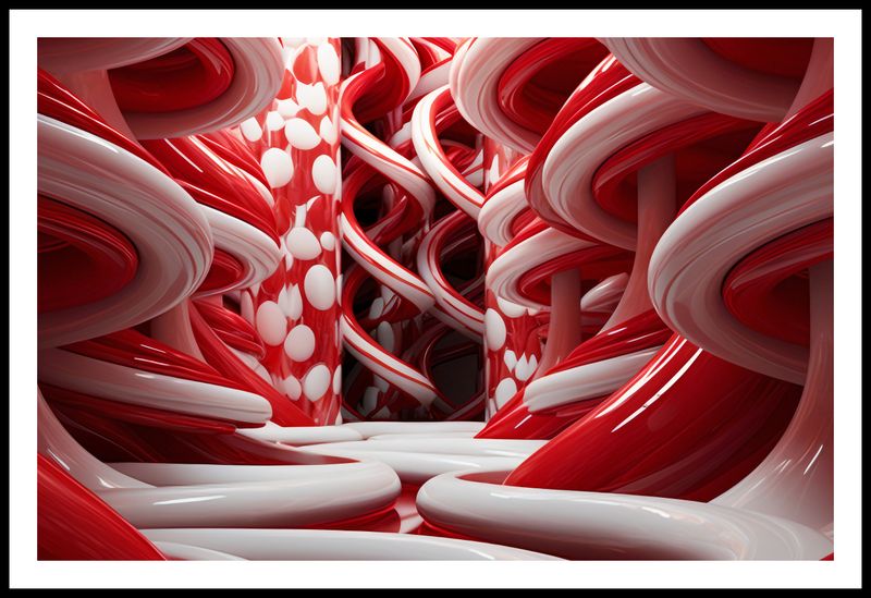 Plakat 86,4x56,8cm Czerwone Wiry zdjęcie 3