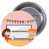 Przypinki buttony DYŻURNY KLASOWY z grafiką