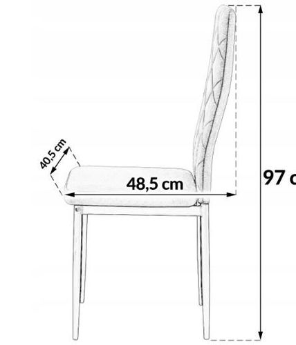 Krzesło tapicerowane nowoczesne do jadalni salonu Mark5 szare na Arena.pl