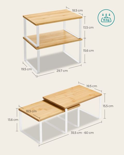 Półki kuchenne x2 - KCS02NW zdjęcie 5