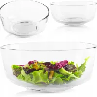 SZKLANA SALATERKA 18 CM OKRĄGŁA DO SURÓWEK PRZEKĄSEK SAŁATEK MISKA