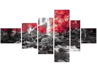 100CM 180CM OBRAZ 6 ELEM JESIENNY WODOSPAD ŚCIENNY