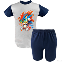 Krótka Piżama dziecięca Sonic - Szybki jak błyskawica