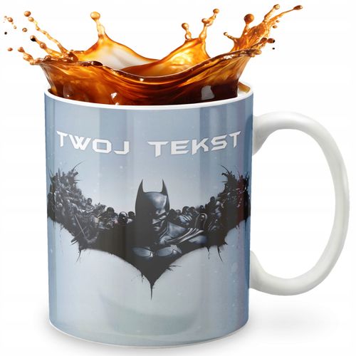 KUBEK 330ml GRAFIKA PREZENT ŚWIĘTA WZÓR - FILM BAT MAN JOKER + IMIĘ na Arena.pl