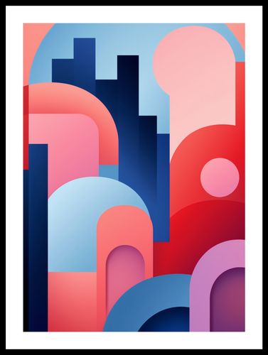 Plakat 39,5x55cm Miasto Kolorów na Arena.pl
