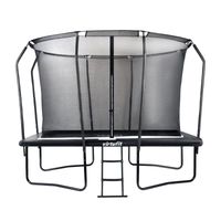 Trampolina prostokątna 183x274 cm VIRTUFIT Premium siatka drabinka