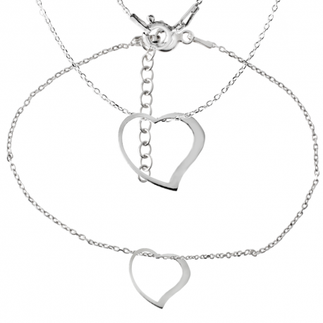 SREBRNY KOMPLET CELEBRYTKI SERDUSZKO SREBRO PRÓBY 925 zdjęcie 1