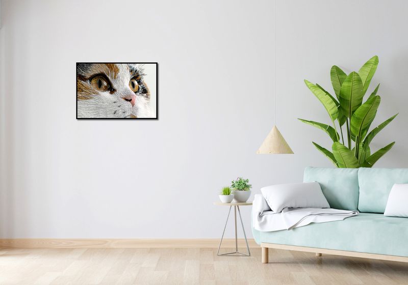 Plakat 66,5x46,5cm Nitkowany Kot zdjęcie 4