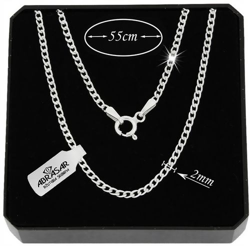 SREBRNY MĘSKI ŁAŃCUSZEK PANCERKA 020/55cm SREBRO 925 DLA NIEGO na Arena.pl