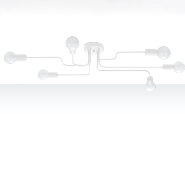 Żyrandol VECTOR 6 biały zdjęcie 2