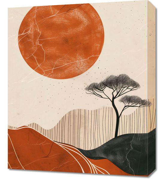 Obraz 50x60cm Afrykański Zachód Słońca zdjęcie 1