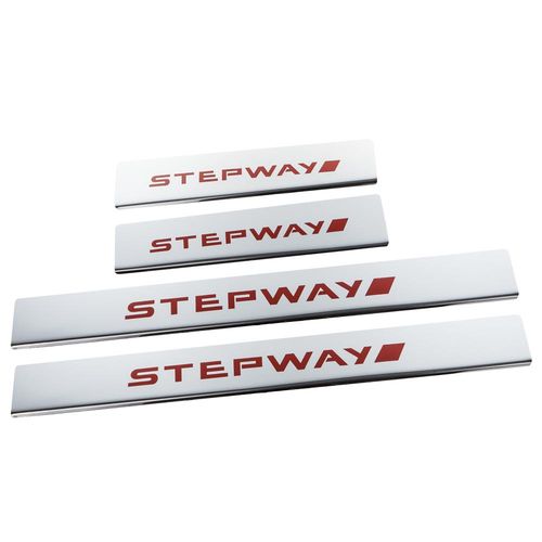 Listwa progowa DACIA SANDERO MK2 STEPWAY Stal nierdzewna 304 połysk czerwon na Arena.pl