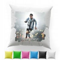 POSZEWKA Z NADRUKIEM BAWEŁNIANA 40x40CM - LIONEL MESSI PIŁKA NOŻNA SPORT