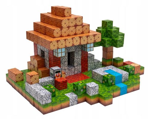 Magnetyczne klocki kostki budowlane modułowe konstrukcyjne 3d 312 elementów na Arena.pl