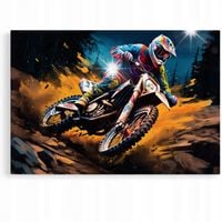 Obraz 120x80 samochody motor cross aprilla kawasaki enduro abstrakcja art