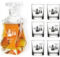 PREZENT na święta KARAFKA z grawerem 6 szklanek