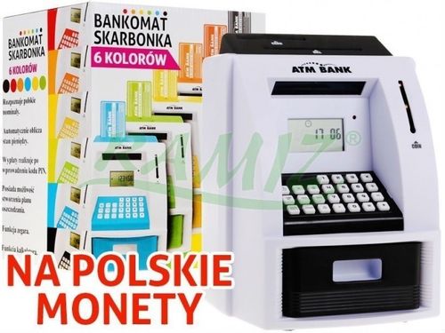 BANKOMAT - MAŁY BANKIER - SKARBONKA LICZĄCA PLN ! na Arena.pl