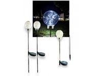 lampa solarna ogrodowa kula w - 2szt. sol6012-w