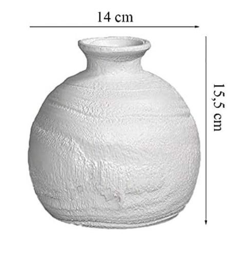 Drewniany Wazon Na Kwiaty Ręcznie Rzeźbiony Biały na Arena.pl