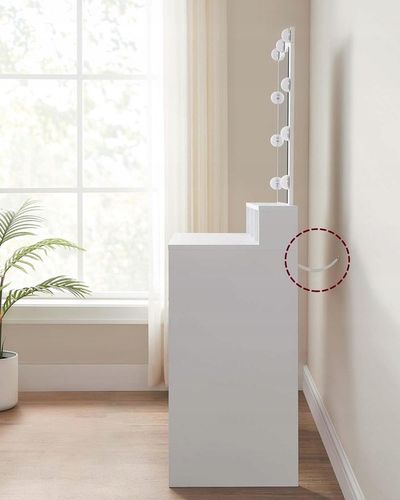 Toaletka z lustrem i oświetleniem biała nowoczesna na Arena.pl