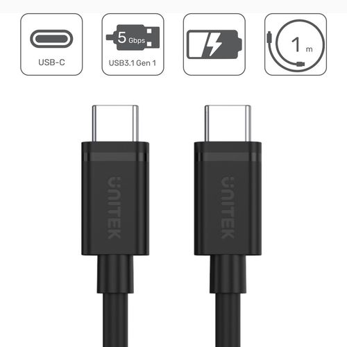 Kabel Unitek USB typ C - USB typ C 1 m czarny na Arena.pl