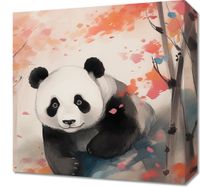 Obraz 40x40cm Panda wśród Klonów