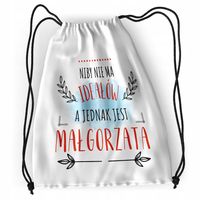 Plecak Dla Małgorzaty Sportowy Szkolny Worek Torba Z Nadrukiem Ze Zdjęciem