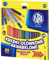 KREDKI OŁÓWKOWE AKWARELOWE 24KOL ASTRA 0474