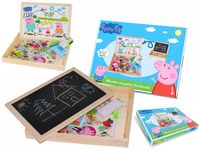 TABLICA MAGNETYCZNO - KREDOWA 100 ELEMENTÓW ŚWINKA PEPPA PIG DWUSTRONNA