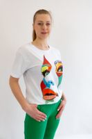 Koszulka z Aplikacją i Cekinami Twarz S