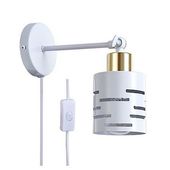 KINKIET LED ELEN 35W BIAŁO ZŁOTY REGULOWANY STALOWY E27