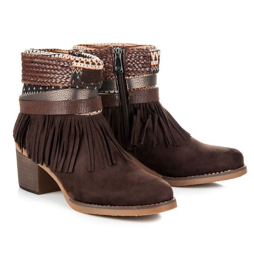 Zamszowe Botki Boho r.39 na Arena.pl