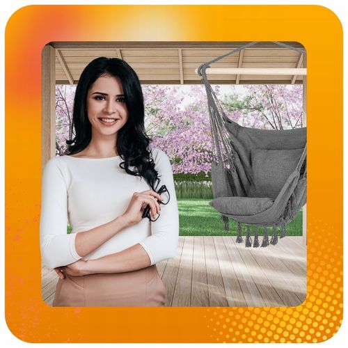 Fotel Brazylijski + Mocowanie Sufitowe Hamak Huśtawka Wiszący Ogrodowa 120k na Arena.pl