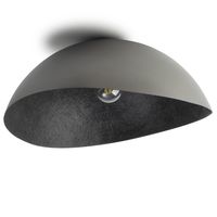 Lampa vintage do jadalni SOLARIS 40626 Sigma żywicowa kopuła czarna srebrna