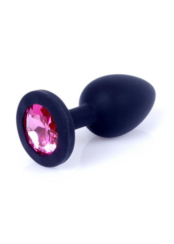 Plug-Jewellery Black Silicon PLUG Small- Pink Diamond na Arena.pl