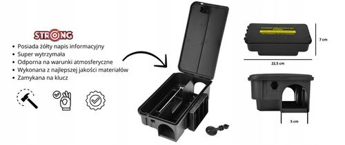 4X DUŻY KARMNIK NA TRUTKĘ STACJA DERTYZACYJNA NA MYSZY SZCZURY Z NADRUKIEM na Arena.pl