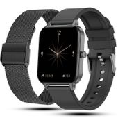 SMARTWATCH ZEGAREK ROZMOWY MENU PL POWIADOMIENIA SPORT SMART WATCH CZARNY