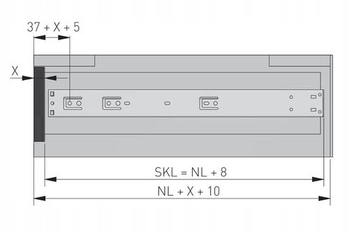 Prowadnica kulkowa GTV push open do szuflad 400 mm pełny wysuw udźwig na Arena.pl