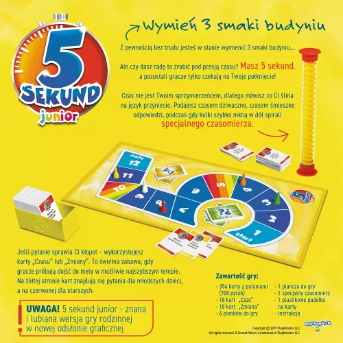 5 sekund junior - gra quiz wydanie dla dzieci 6+ Edycja specjalna 2019 na Arena.pl
