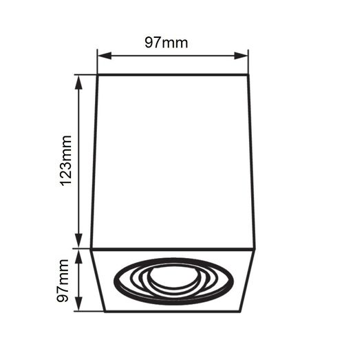Lampa sufitowa plafon natynkowy HARY D kwadrat biały 03714 GU10 na Arena.pl