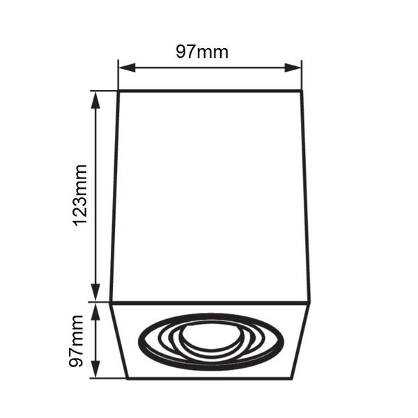 Lampa sufitowa plafon natynkowy HARY D kwadrat biały 03714 GU10 zdjęcie 3